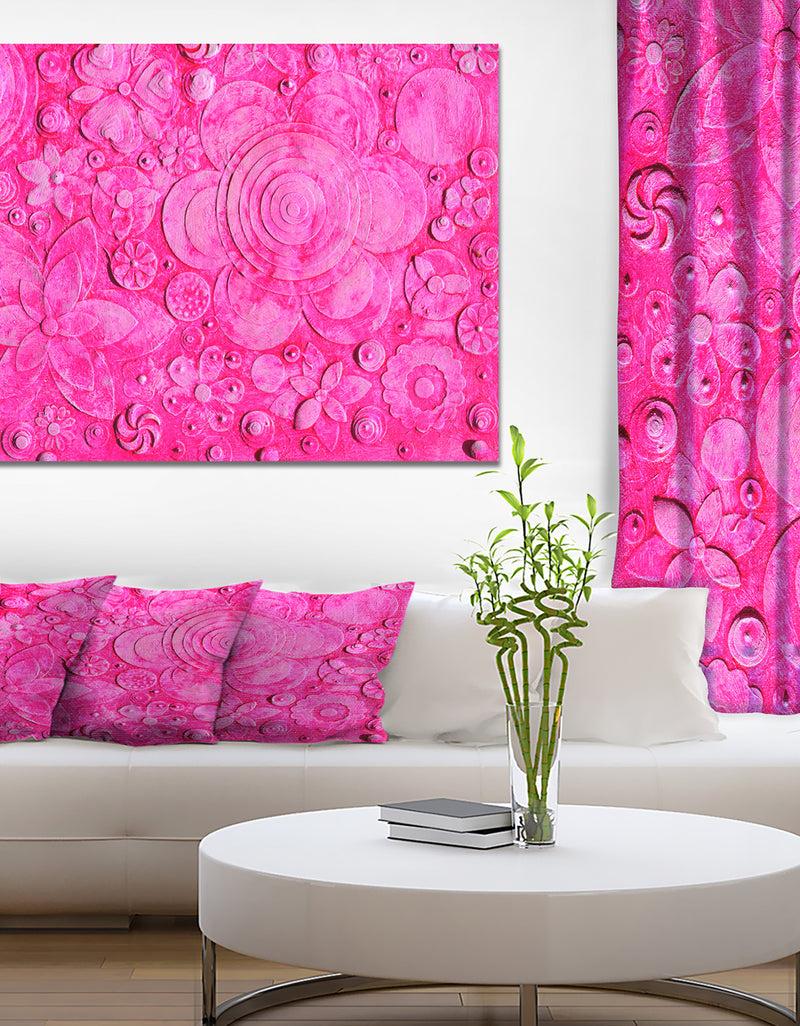 DesignQ Summer hawaiin Flowers - Digital Art on wrapped Canvas