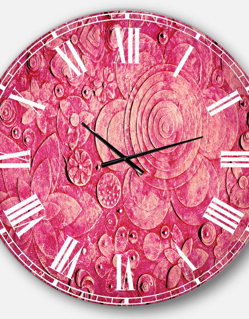 DesignQ Summer Hawaiin Flowers - Digital Art Wall CLock