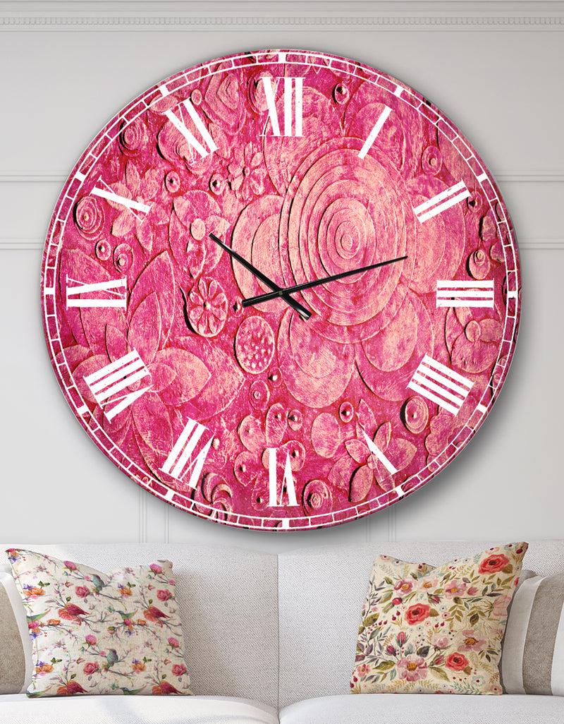 DesignQ Summer hawaiin Flowers - Digital Art Wall CLock