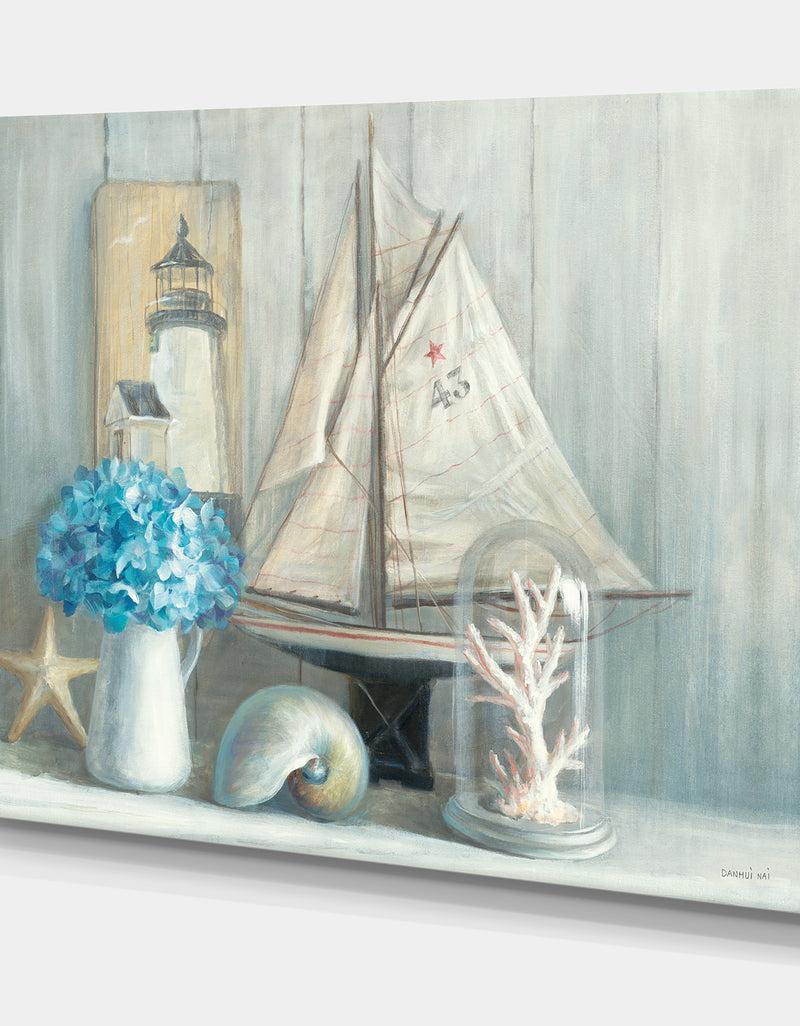 DesignQ Summer Nautical House - Nautical & Coastal Canvas Art