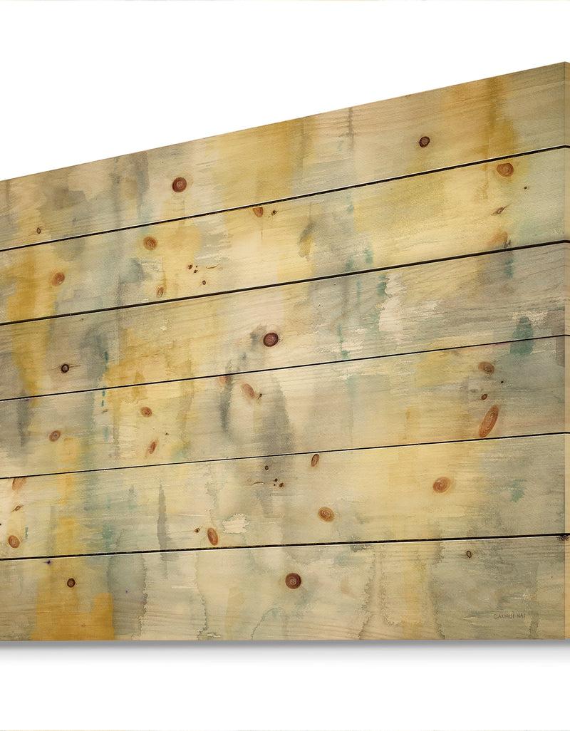 DesignQ Summer Shower - Traditional Print On Natural Pine Wood