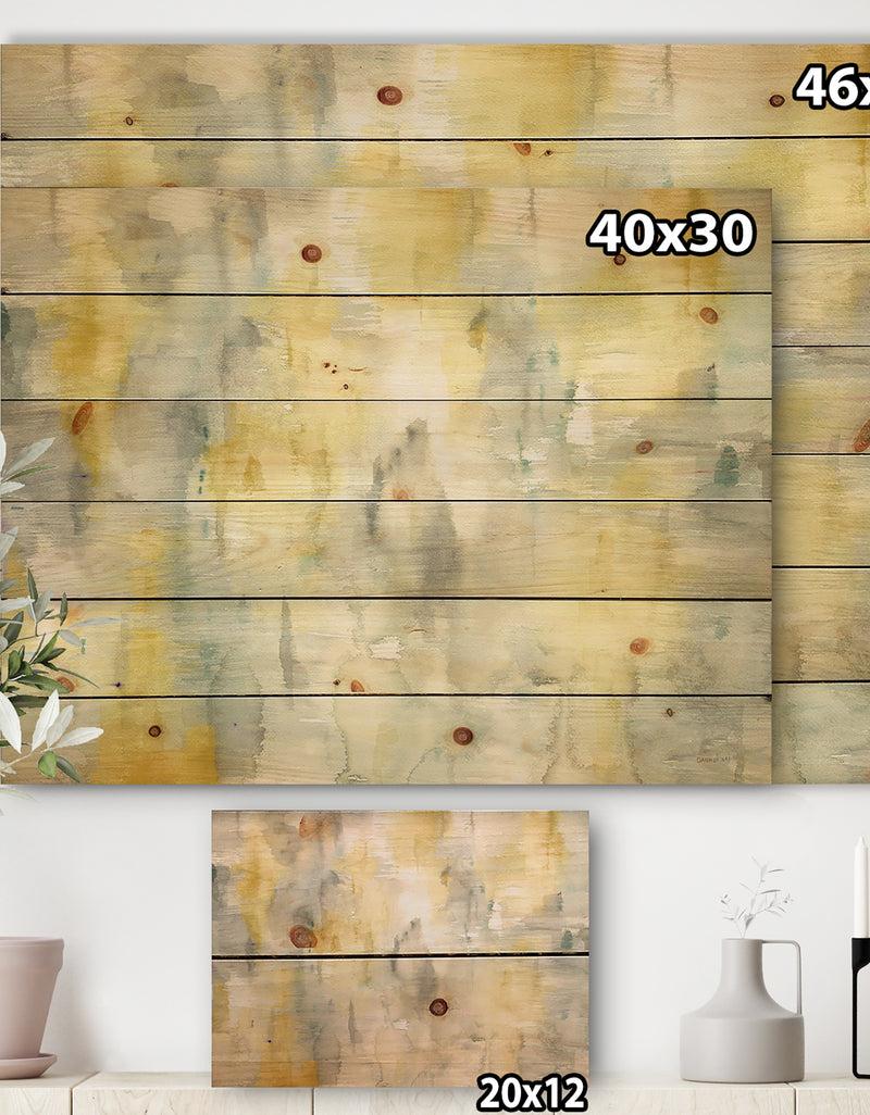 DesignQ Summer Shower - Traditional Print On Natural Pine Wood