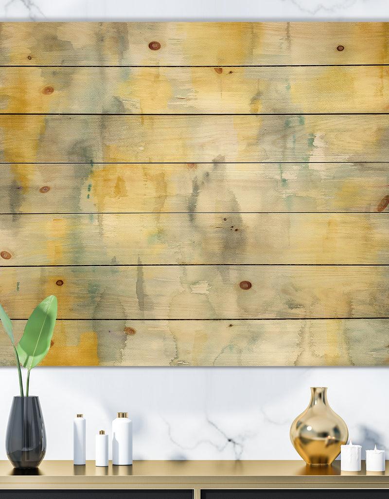 DesignQ Summer Shower - Traditional Print on Natural Pine Wood