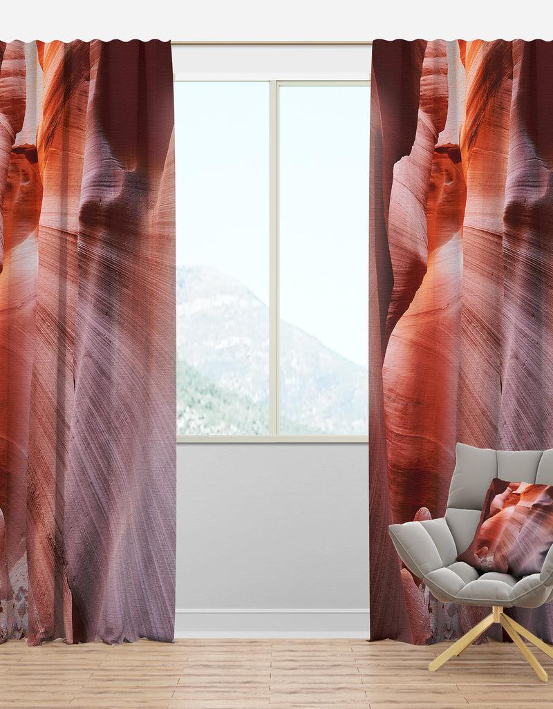 DesignQ Sun Rays in Antelope Canyon - Landscape Photography Curtain Panels