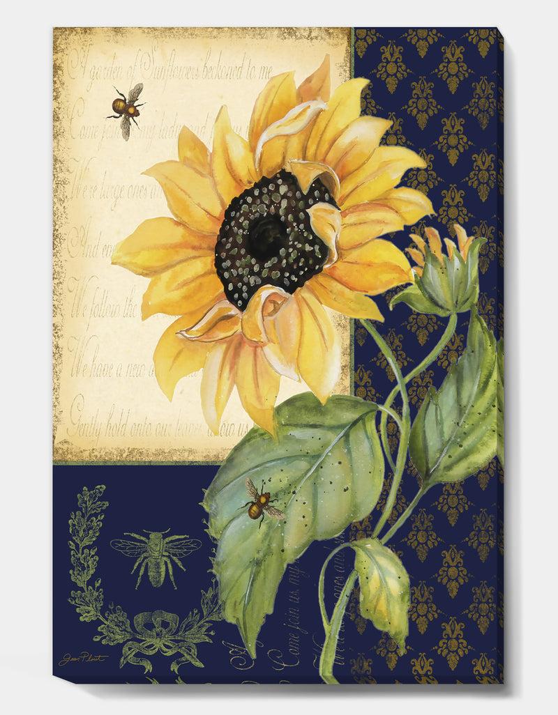 DesignQ Sunflower Melody-B - Cottage Canvas Art Print