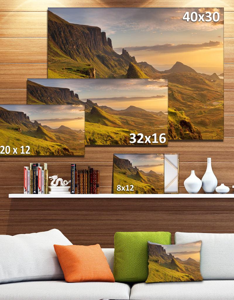 DesignQ Sunrise At Quiraing Scotland - Landscape Wall Art On Canvas