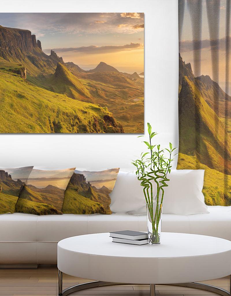 DesignQ Sunrise at Quiraing Scotland - Landscape Wall Art on Canvas