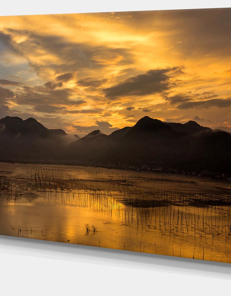 DesignQ Sunrise In Xiapu County - Landscape Photo Canvas Print