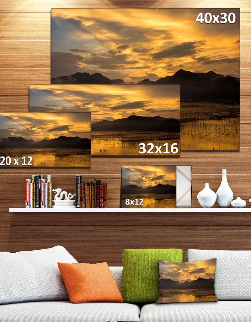 DesignQ Sunrise In Xiapu County - Landscape Photo Canvas Print
