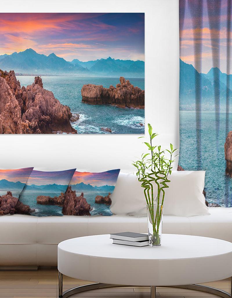 DesignQ Sunrise on Barbor Milazzo Panorama - Landscape Print Wall Artwork