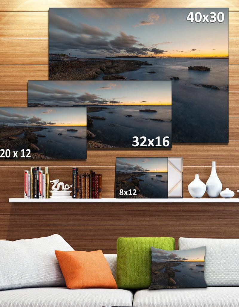 DesignQ Sunset At La Perouse Beach Sydney - Large Seashore Canvas Print