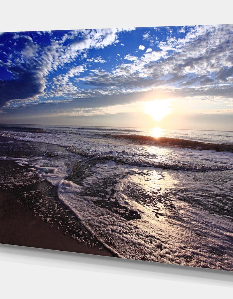 DesignQ Sunset In Tropical Ocean Water - Sea & Shore Photography On Wrapped Canvas