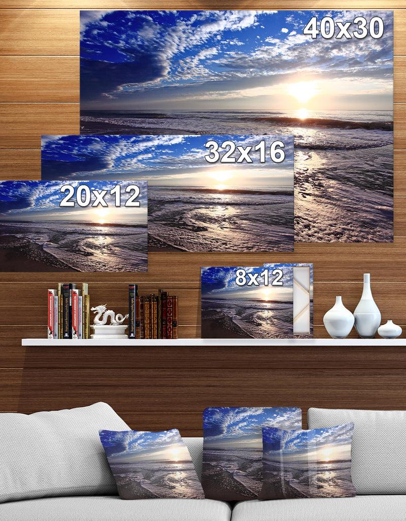 DesignQ Sunset In Tropical Ocean Water - Sea & Shore Photography On Wrapped Canvas