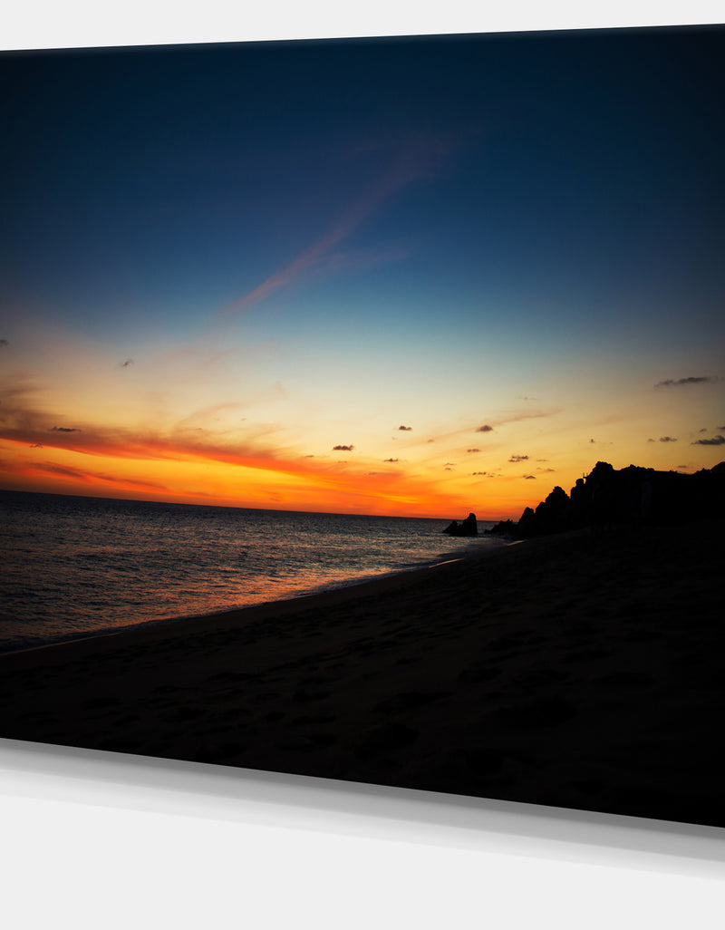 DesignQ Sunset Over Beach In Cabo St.Lucas - Landscape Wall Artwork