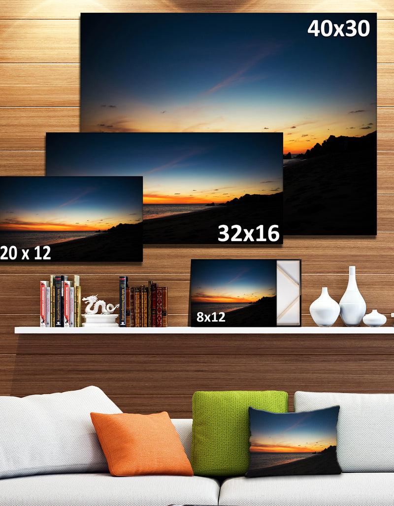 DesignQ Sunset Over Beach In Cabo St.Lucas - Landscape Wall Artwork