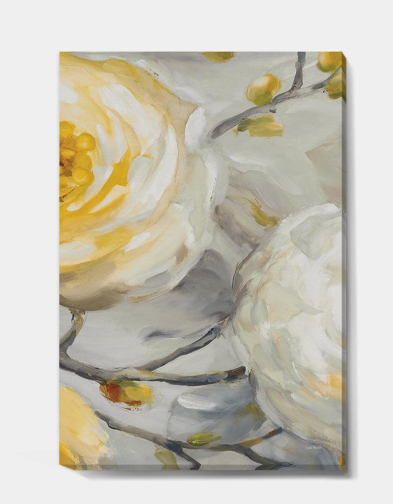 DesignQ Sunshine Yellow Flower II - Floral Canvas Art
