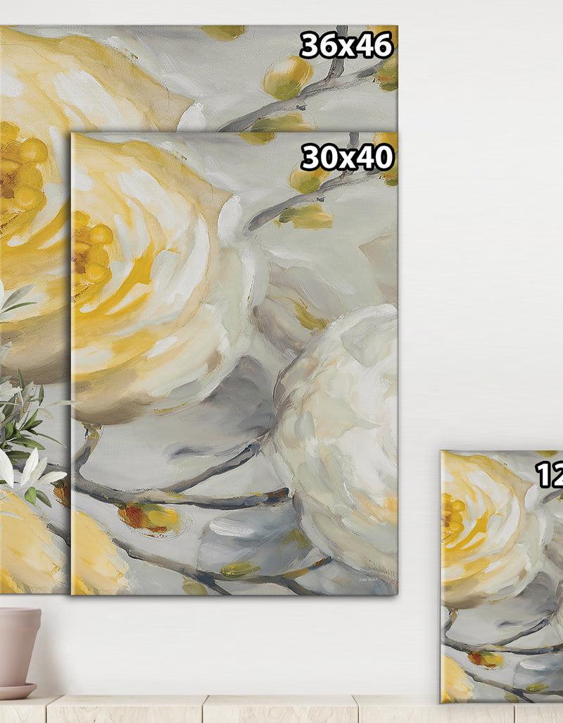 DesignQ Sunshine Yellow Flower II - Floral Canvas Art