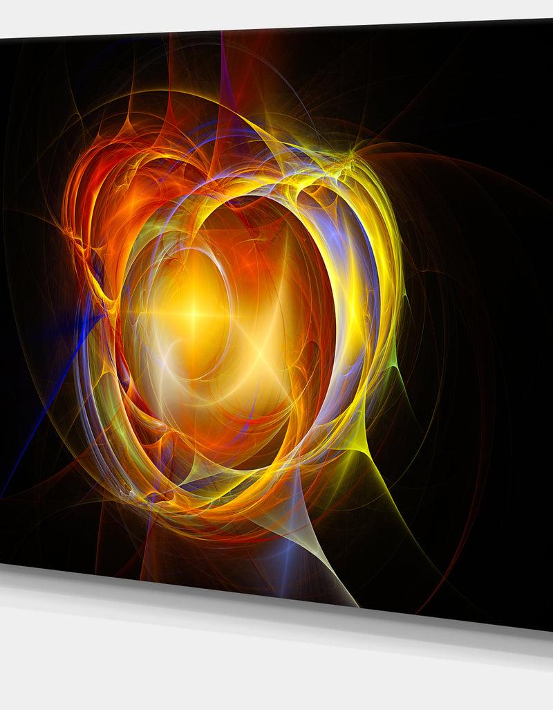 DesignQ Supernova Explosion In Black - Digital Art Canvas Print