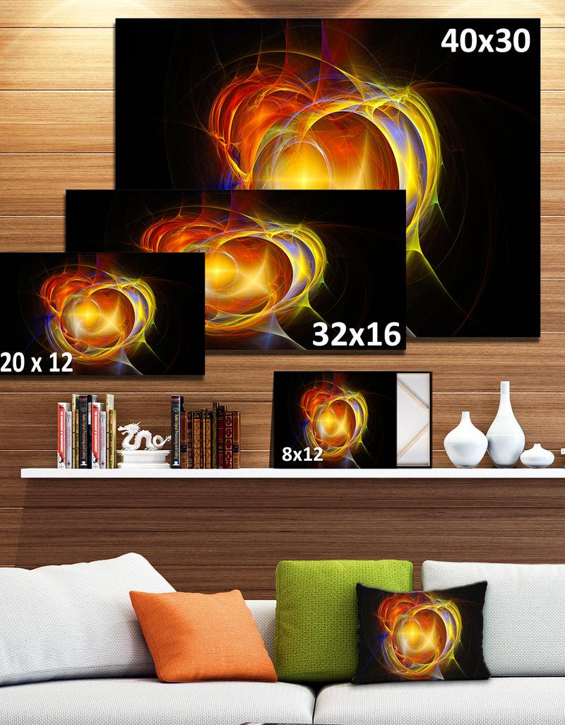 DesignQ Supernova Explosion In Black - Digital Art Canvas Print