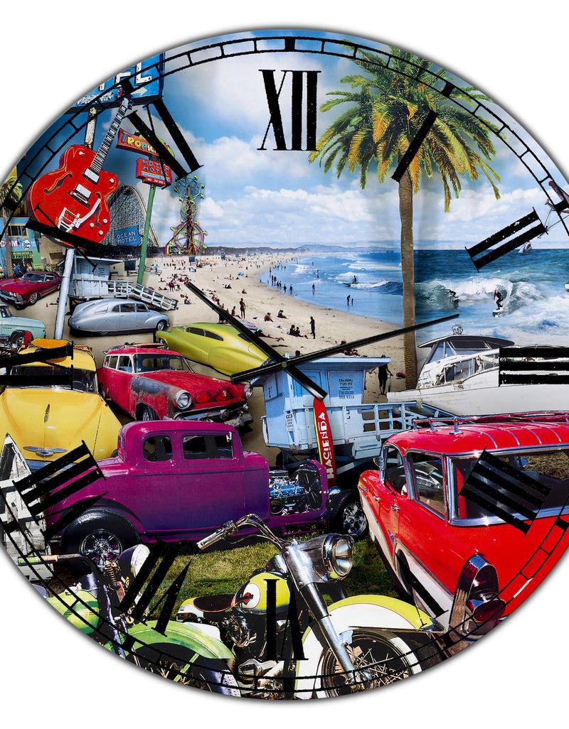 DesignQ Surfside Motor Court 1 - Oversized Modern Wall Clock
