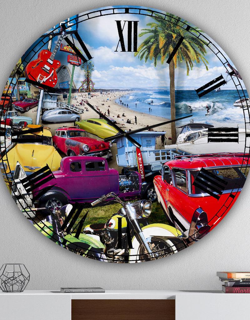 DesignQ Surfside Motor Court 1 - Oversized Modern Wall Clock