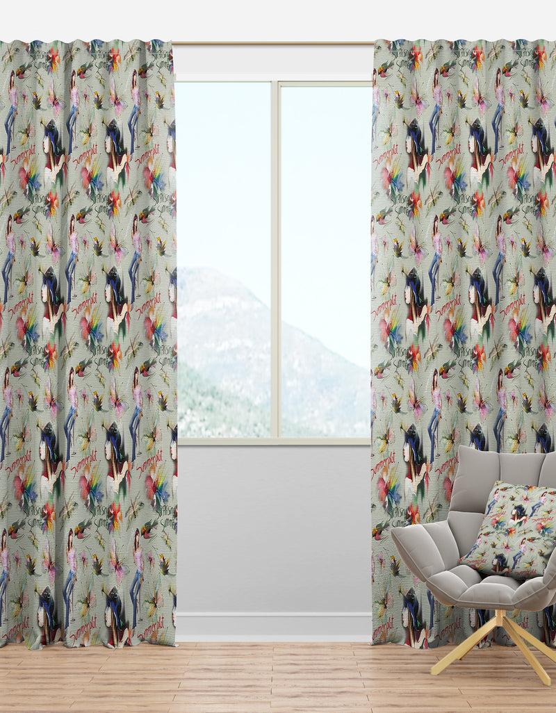 DesignQ Sweet Girl Summervibes - Casual Curtain Panels