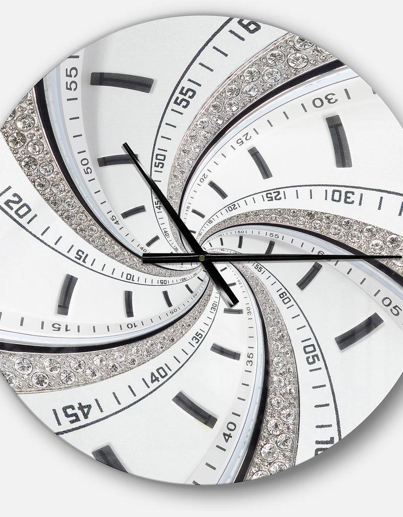 DesignQ Swirled Time Vortex - Oversized Contemporary Wall CLock