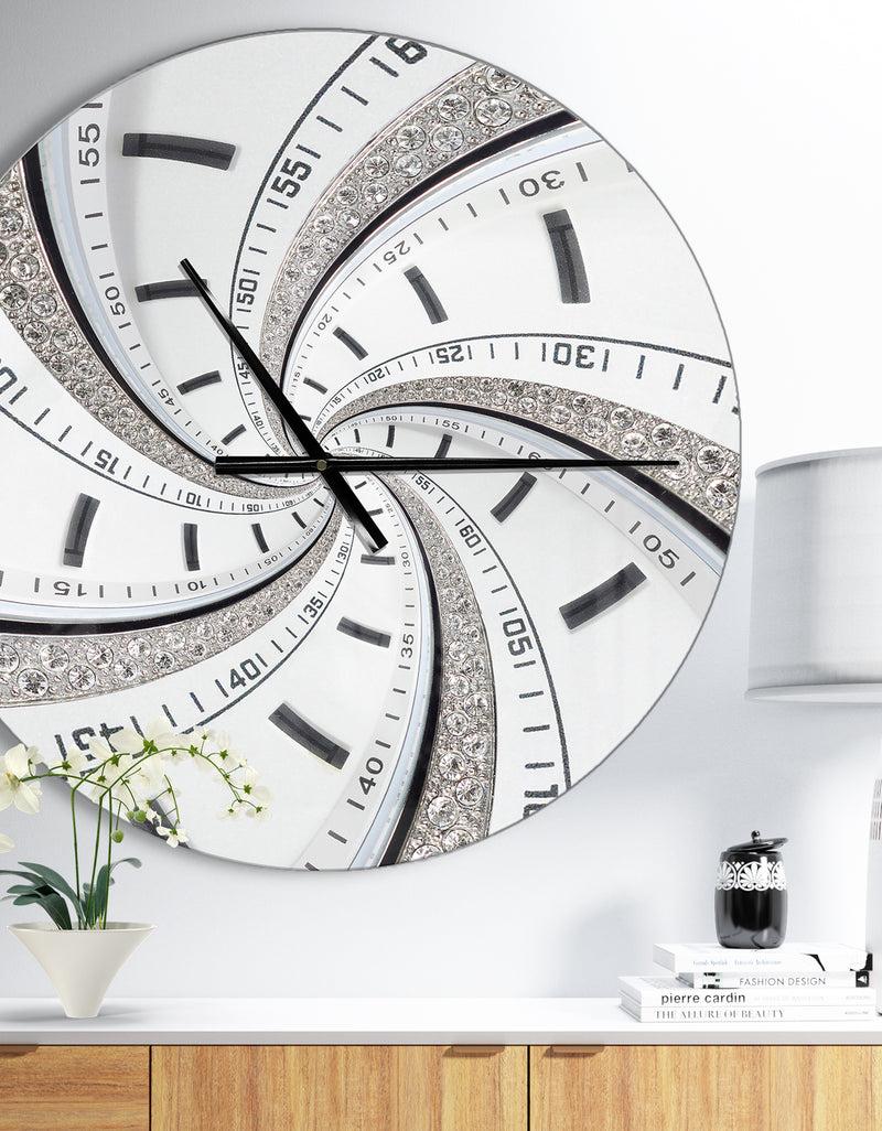DesignQ Swirled Time Vortex - Oversized Contemporary Wall CLock