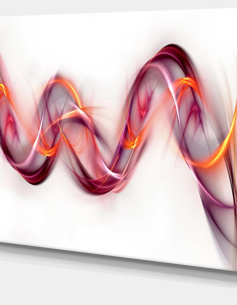 DesignQ Tangled Pink Gold Waves - Abstract Digital Art Canvas Print