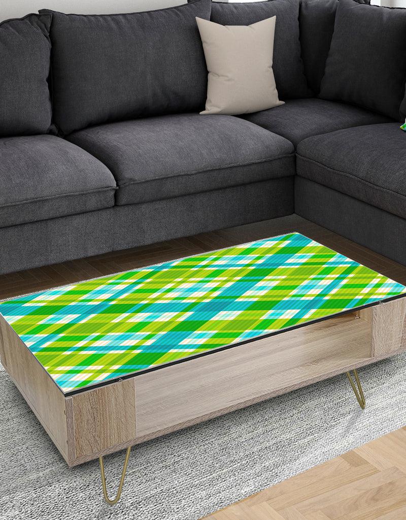 DesignQ Tartan Geometrical Texture II - Glam Coffee Table