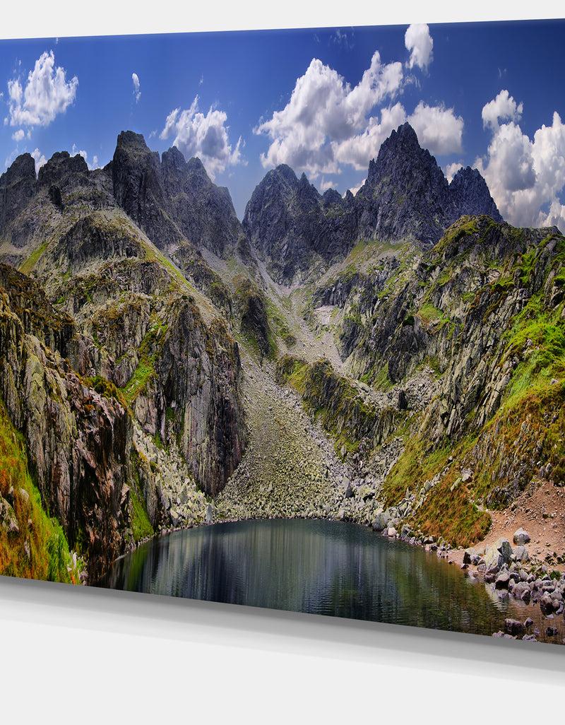 DesignQ Tatra Mountains Panorama - Landscape Photo Canvas Art Print