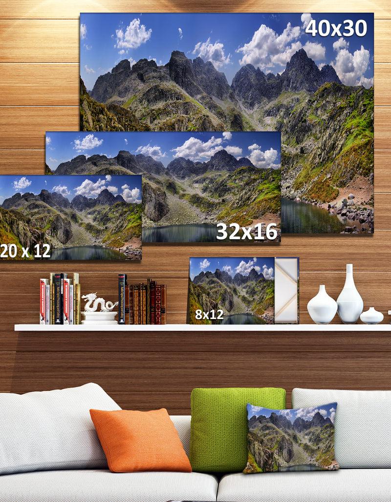 DesignQ Tatra Mountains Panorama - Landscape Photo Canvas Art Print