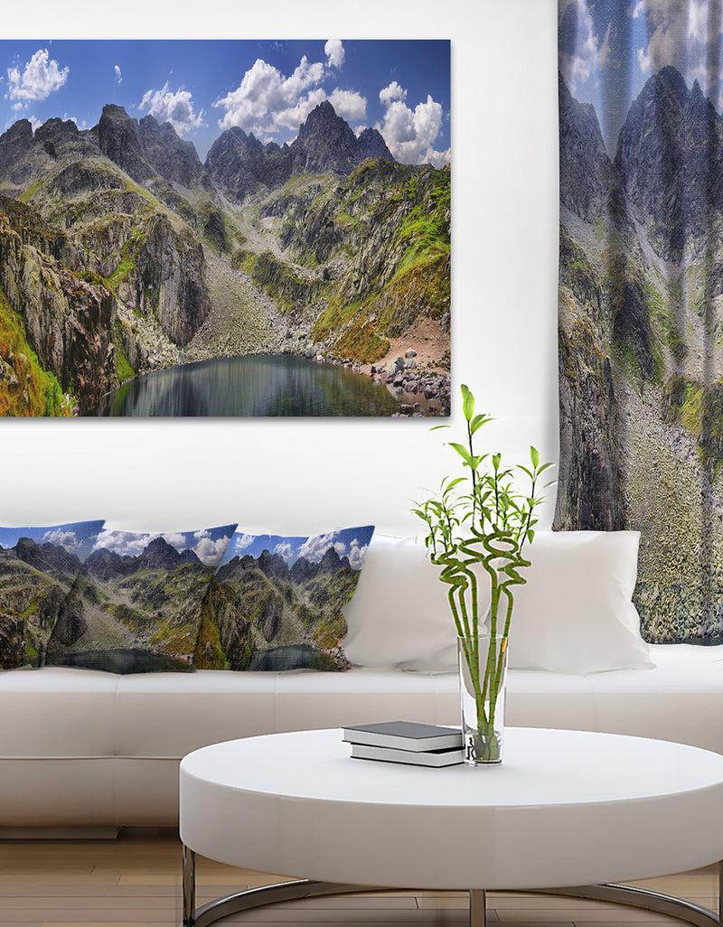 DesignQ Tatra Mountains Panorama - Landscape Photo Canvas Art Print