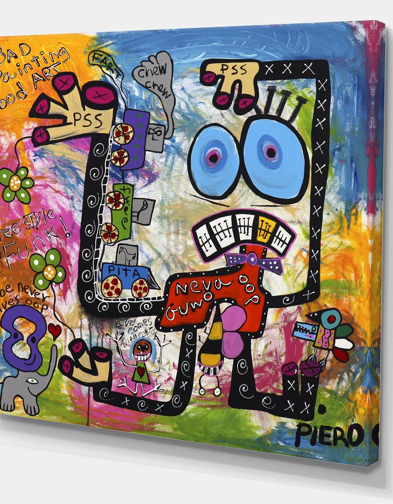 DesignQ Teeth Braces - Modern & Contemporary Canvas Art Print