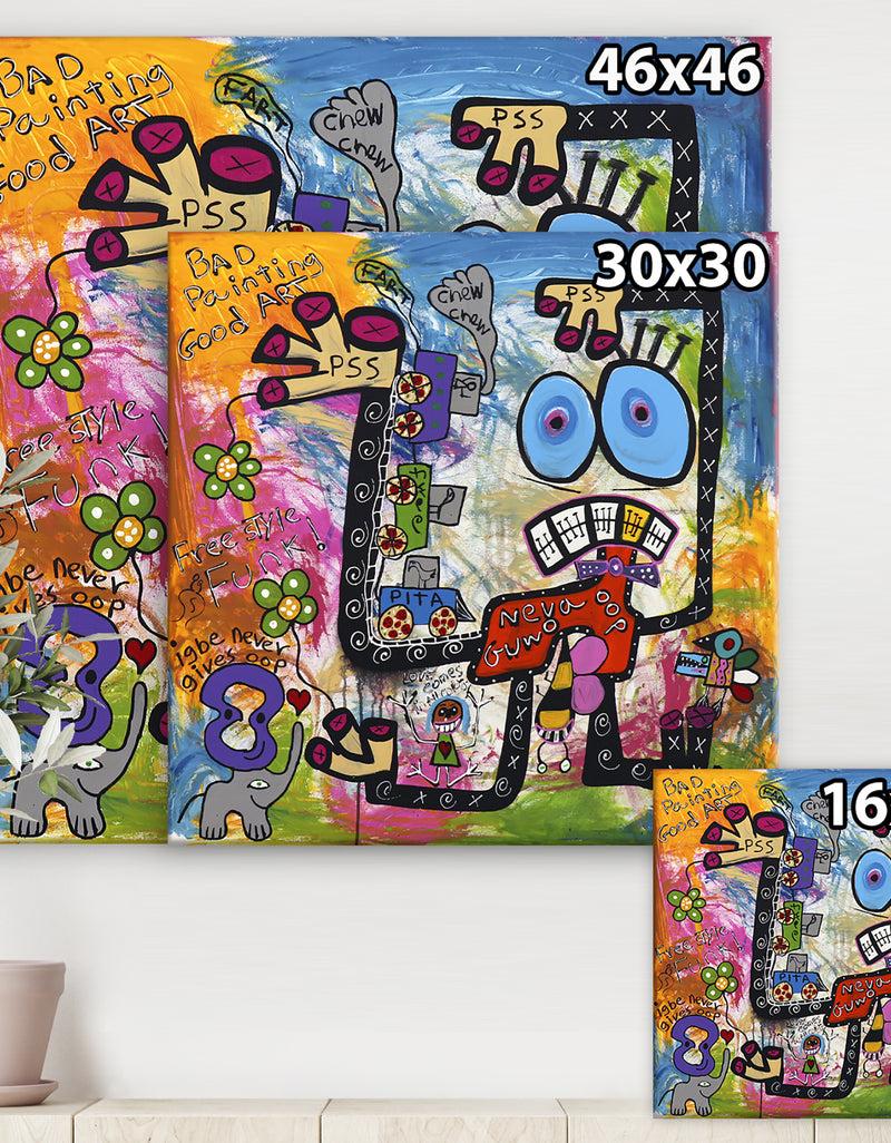 DesignQ Teeth Braces - Modern & Contemporary Canvas Art Print