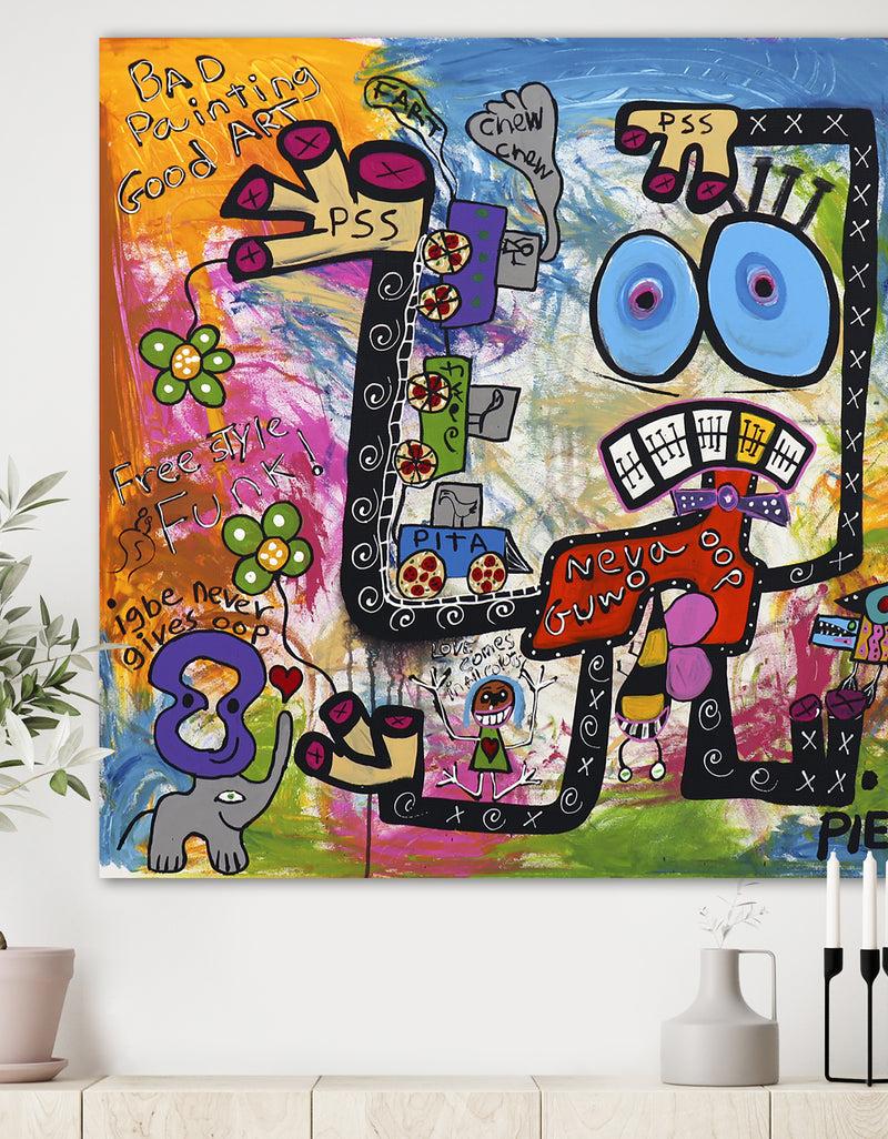 DesignQ Teeth Braces - Modern & Contemporary Canvas Art Print