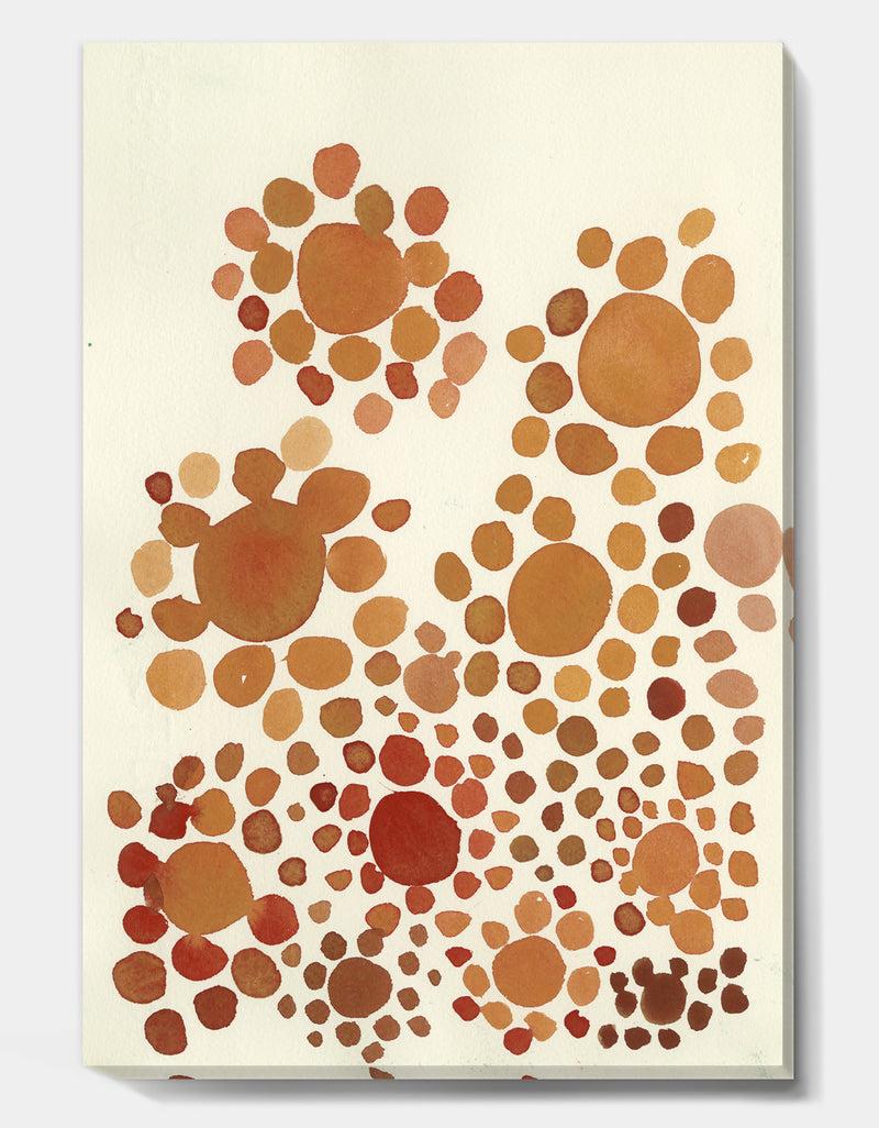 DesignQ Terracota Petals Outburs - Mid-Century Modern Canvas Art Print