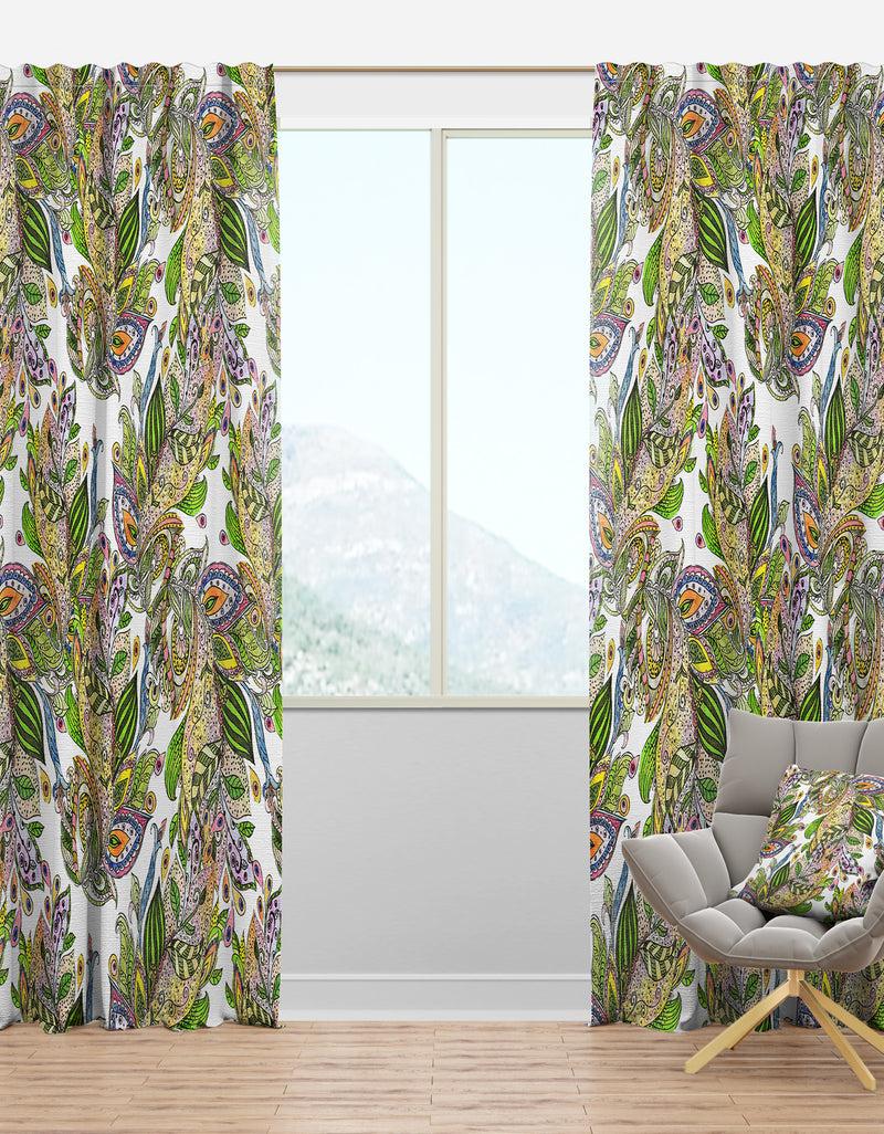 DesignQ Texture Watercolor Abstract Pattern - Bohemian & Eclectic Curtain Panels