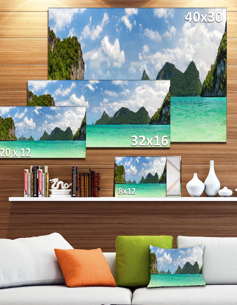 DesignQ Thailand Beach Panorama - Landscape Wall Artwork