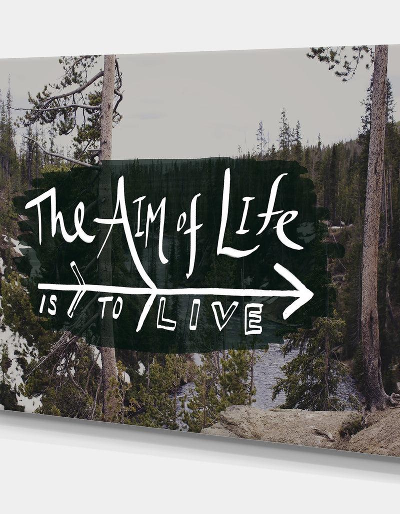 DesignQ The Aim Of Life - Cottage Premium Canvas Wall Art