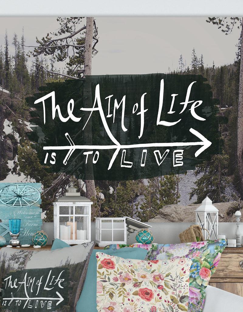 DesignQ The Aim of Life - Cottage Premium Canvas Wall Art