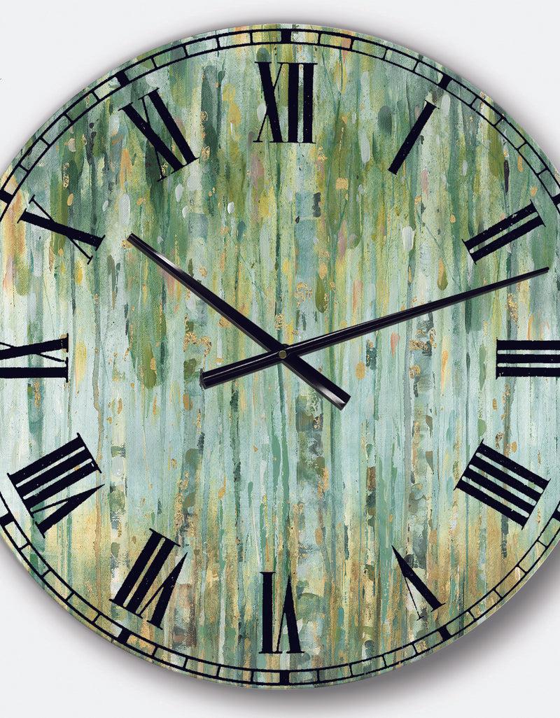 DesignQ The Birch Forest II - Traditional Large Wall CLock