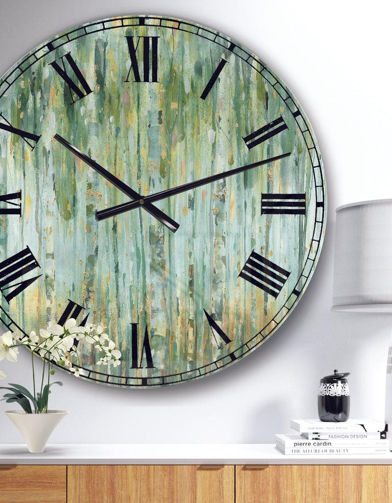 DesignQ The birch Forest II - Traditional Large Wall CLock