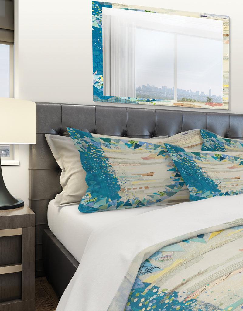 DesignQ The Calm Indigo Stripes - Geometric Duvet Cover Set