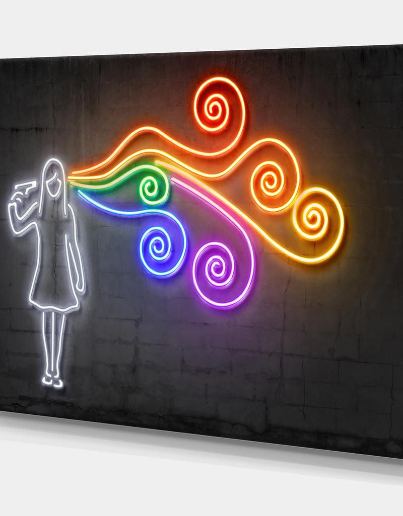 DesignQ The Dark Side Of The Mind - Modern & Contemporary Canvas Wall Art