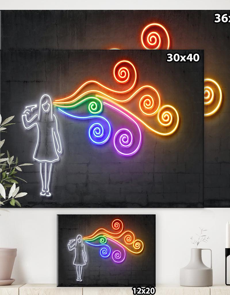 DesignQ The Dark Side Of The Mind - Modern & Contemporary Canvas Wall Art