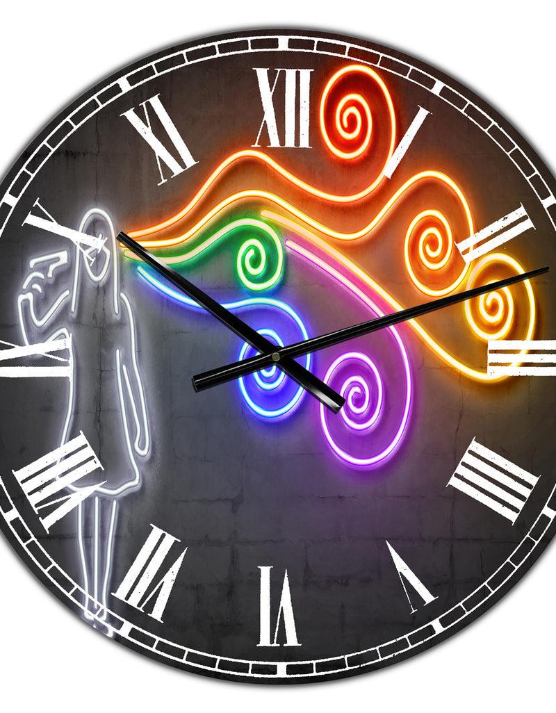 DesignQ The Dark Side Of The Mind - Modern Wall Clock