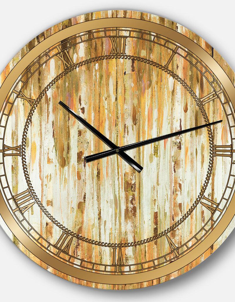 DesignQ The Forest I Fall Crop - Glam Large Wall CLock