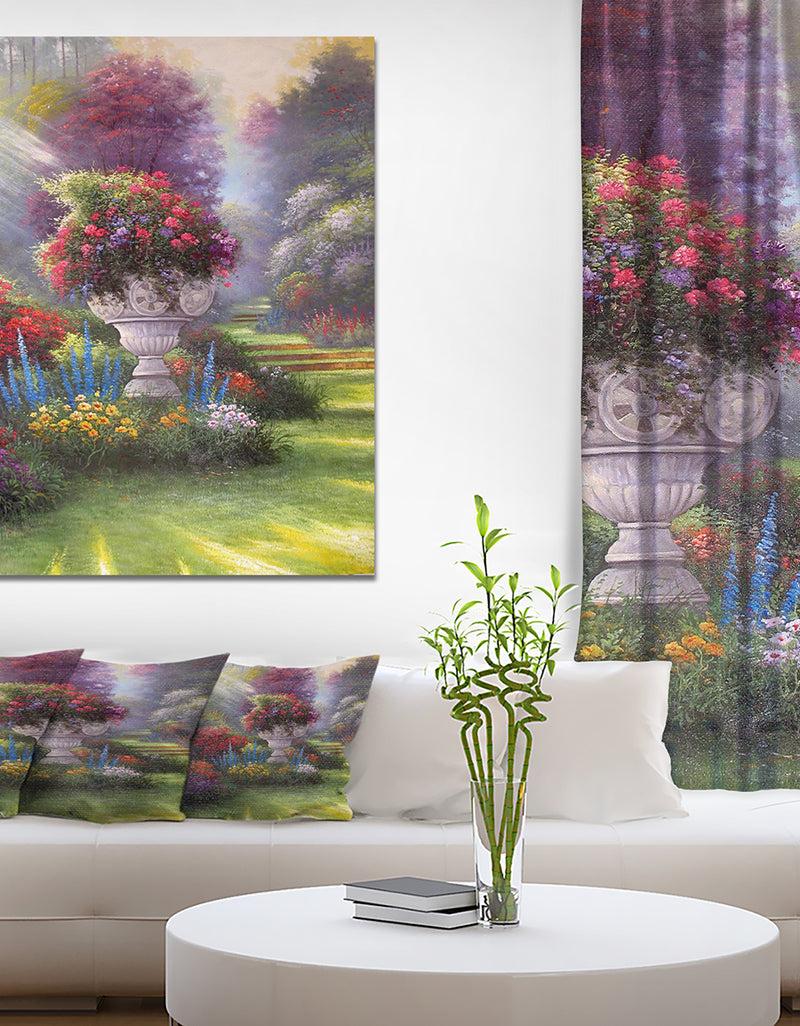 DesignQ The Garden of Hope - Landscapes Painting Print on Wrapped Canvas