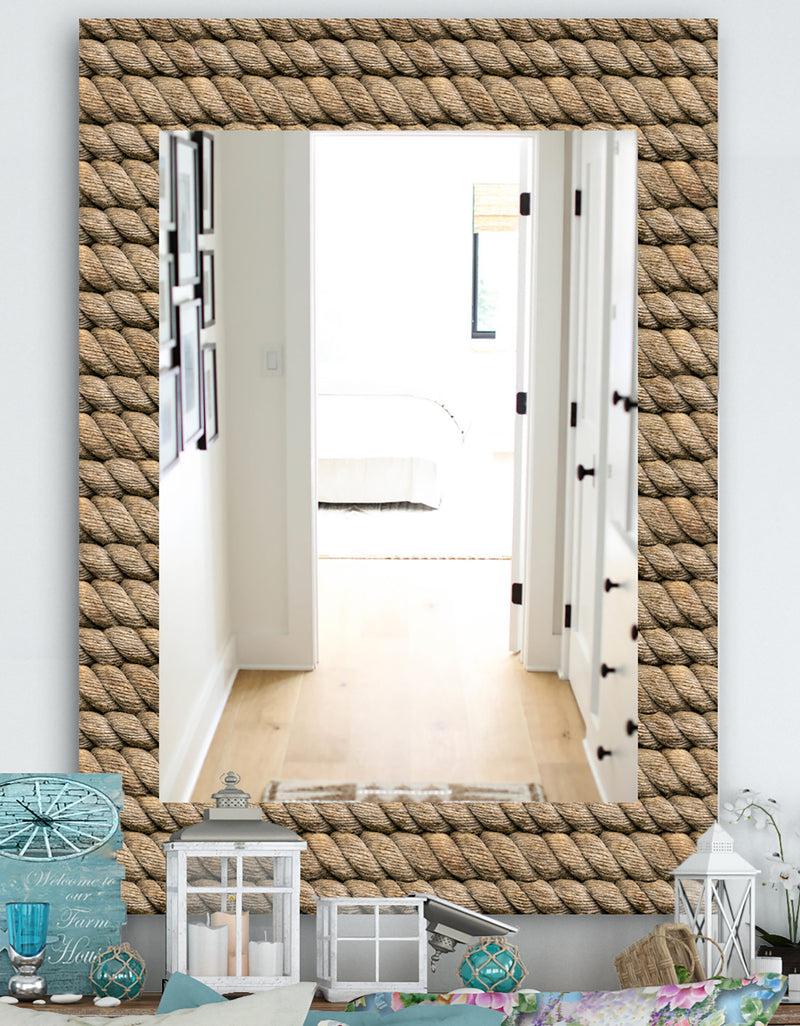 DesignQ The Gray Barn 'Hemp Rope - Farmhouse Vanity Mirror